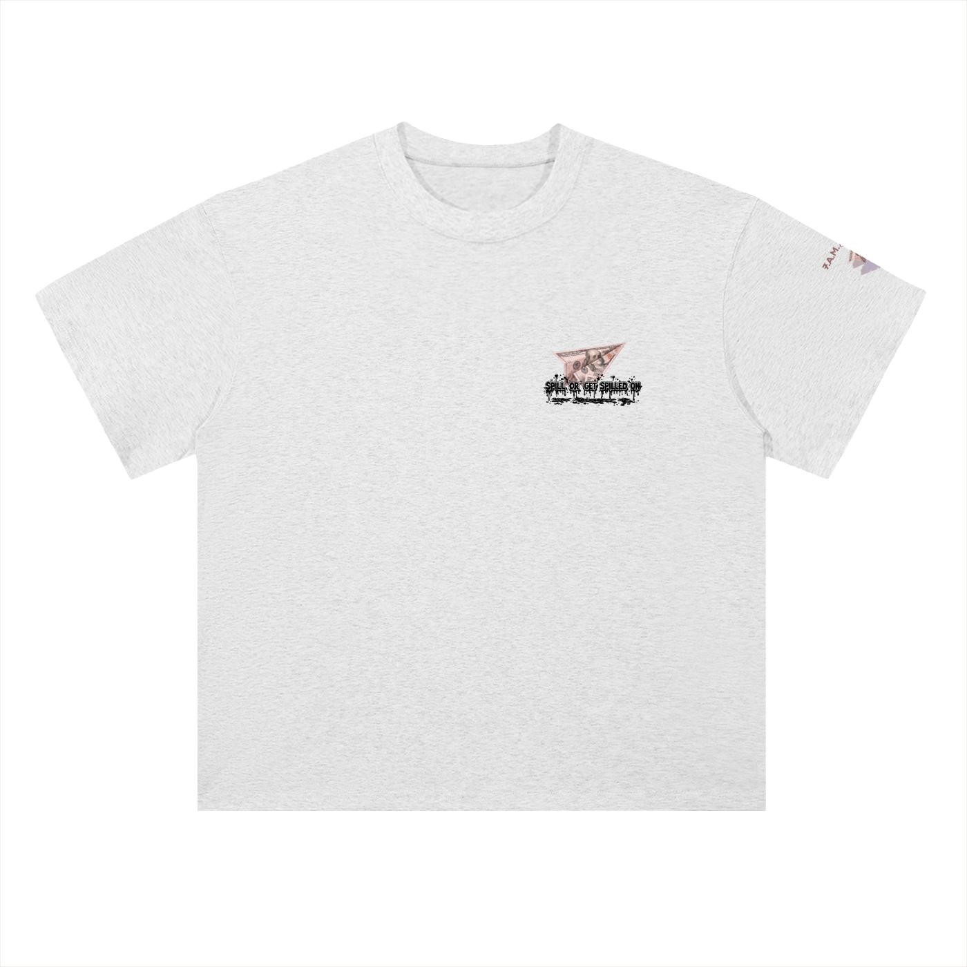 Spill Girl Heavyweight Drop Shoulder Cotton T-Shirt