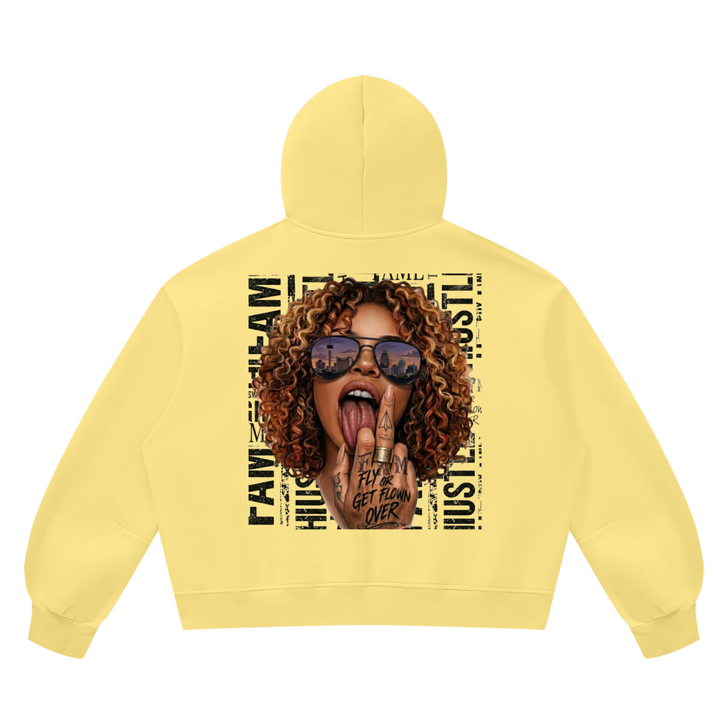 Unisex Vintage Wash Boxy Fleece Hoodie
