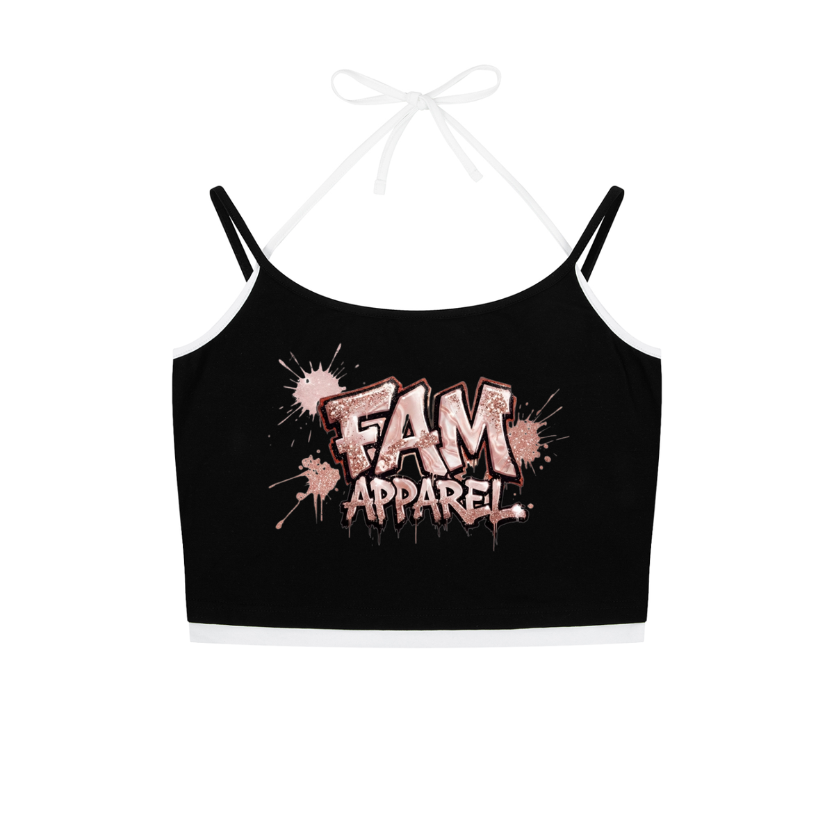 FAM Rose Gold Double Halter Tank Top