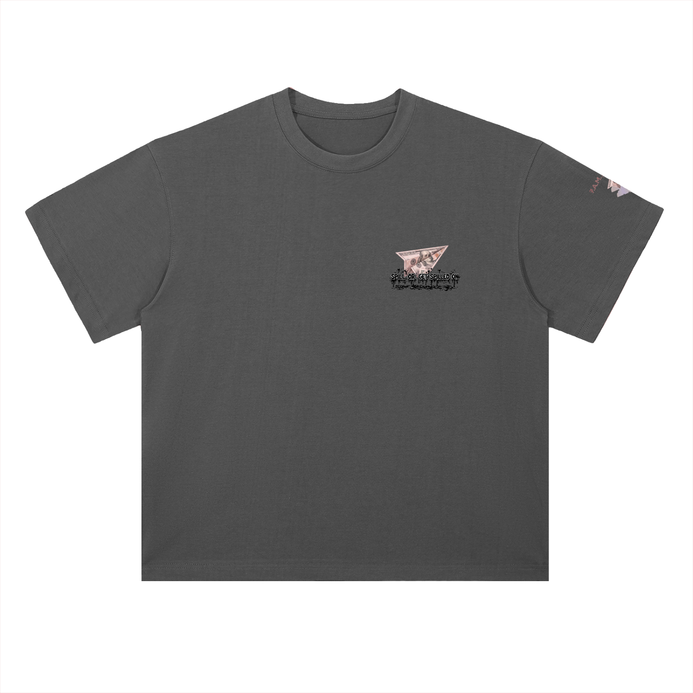 Spill Girl Heavyweight Drop Shoulder Cotton T-Shirt