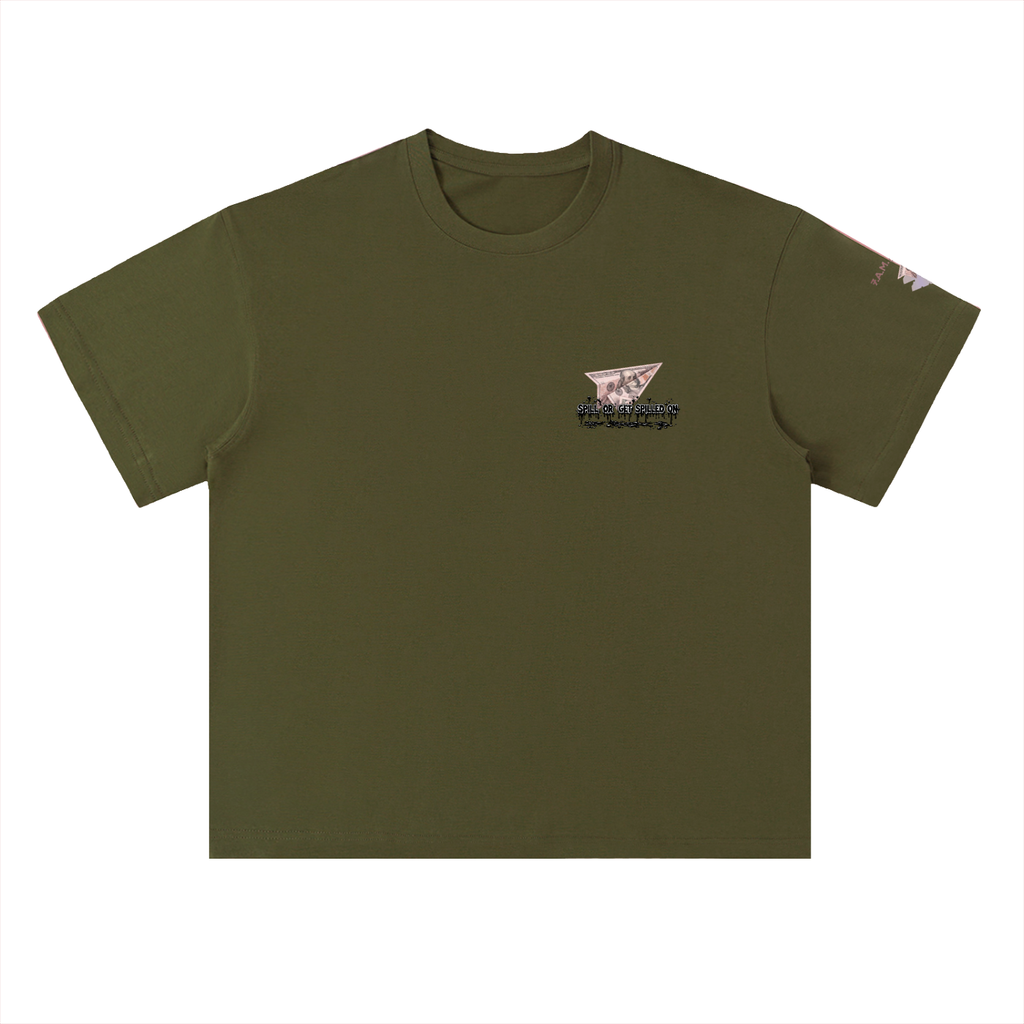 Spill Girl Heavyweight Drop Shoulder Cotton T-Shirt