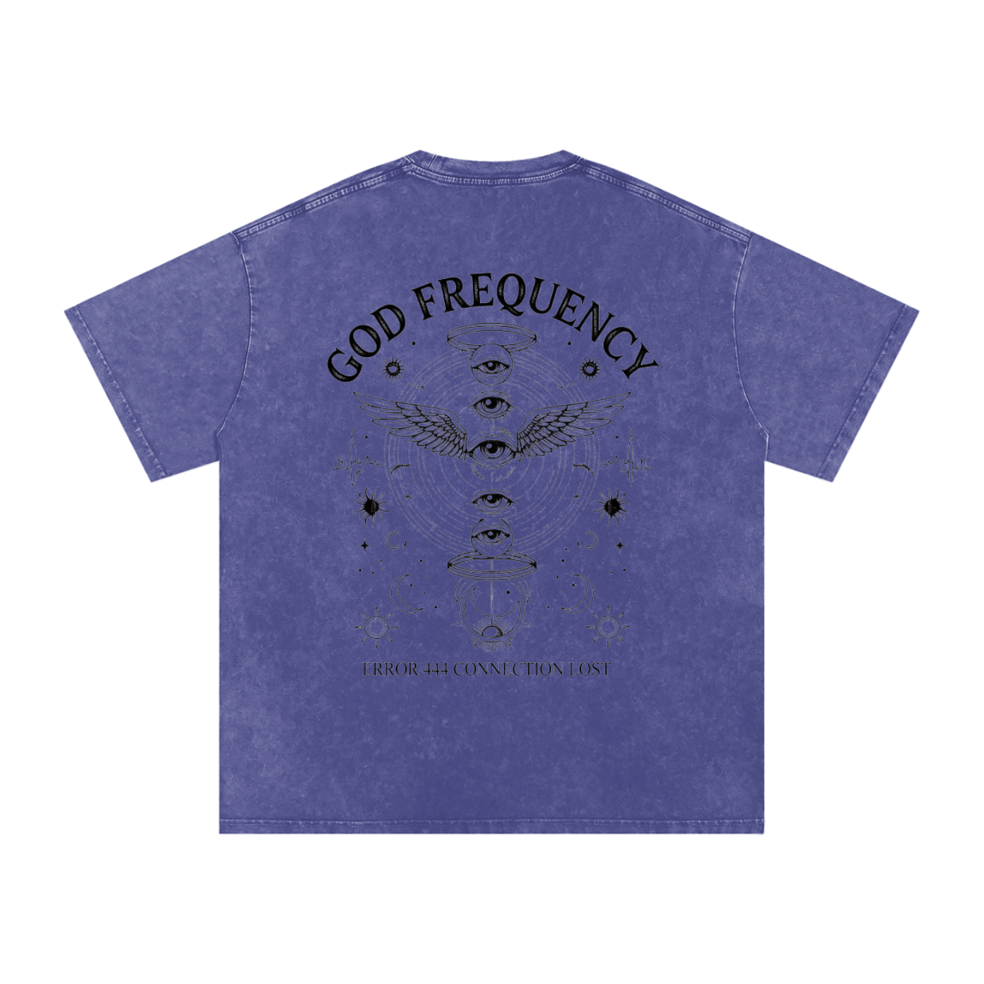 NO SIGNAL Snow Washed Oversized Cotton T-Shirt