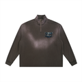 FAM MONEY PLANE Sun Faded Quarter-Zip Sweatshirt