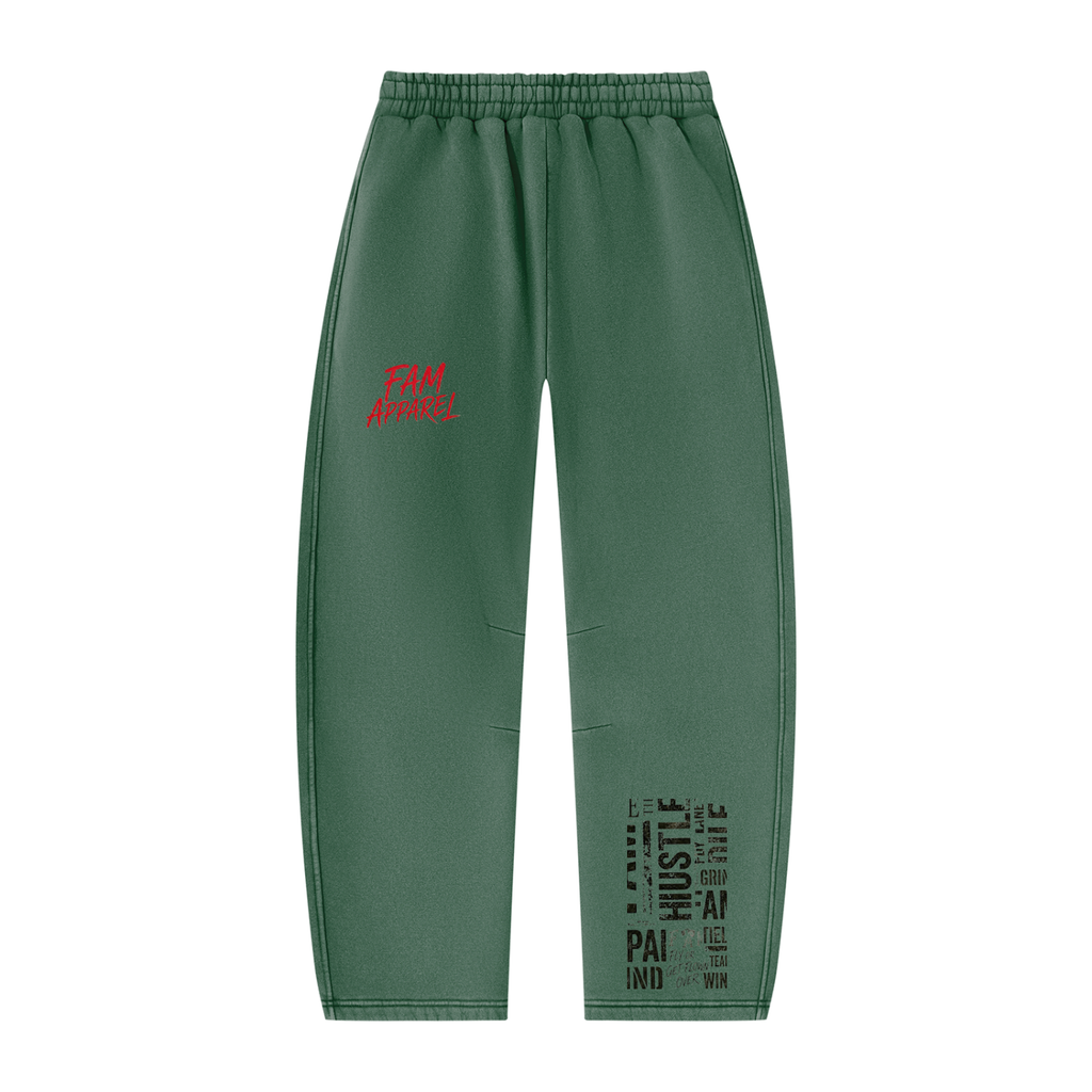 Unisex Vintage Wash Barrel Leg Fleece Sweatpants