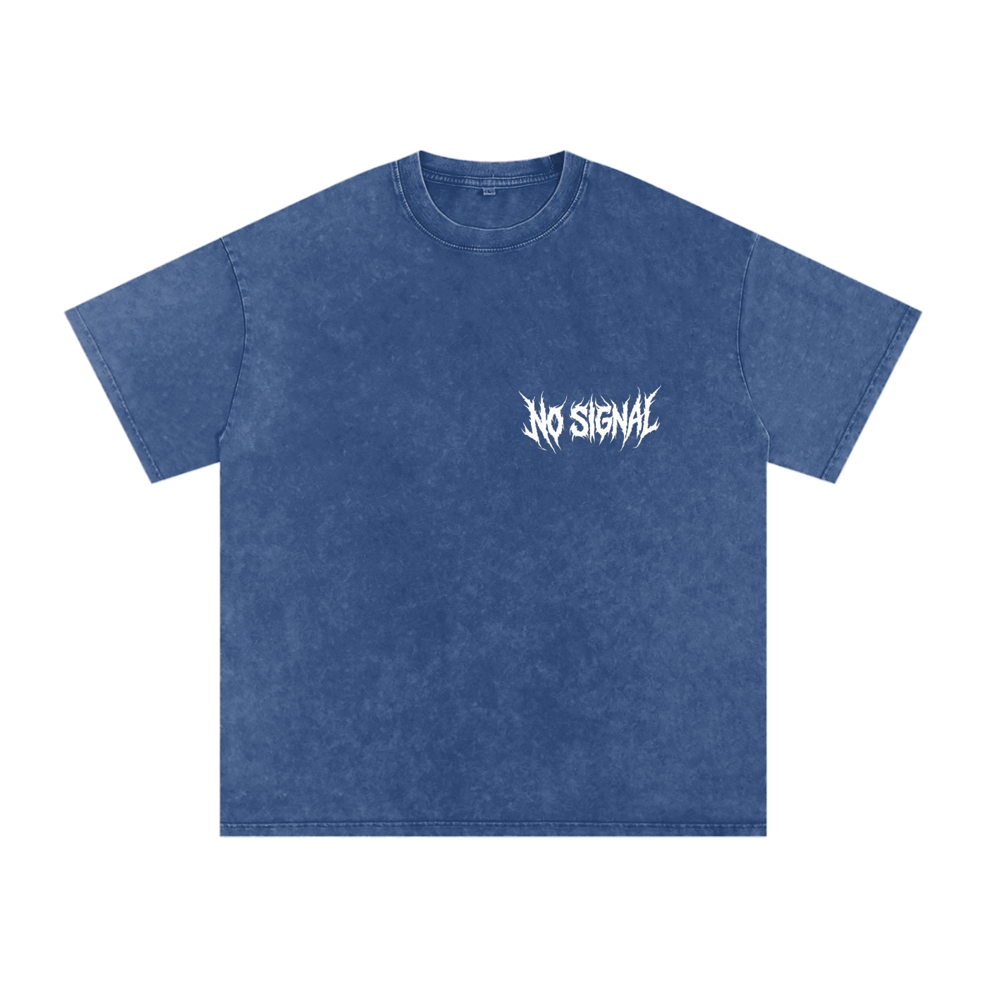 NO SIGNAL Snow Washed Oversized Cotton T-Shirt