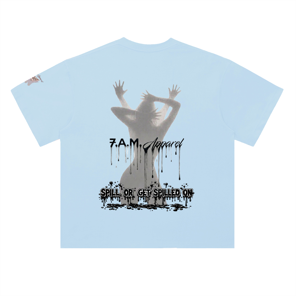 Spill Girl Heavyweight Drop Shoulder Cotton T-Shirt