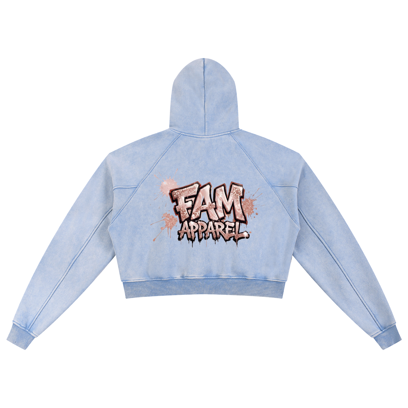 Rose Gold SPILL Cropped Hoodie