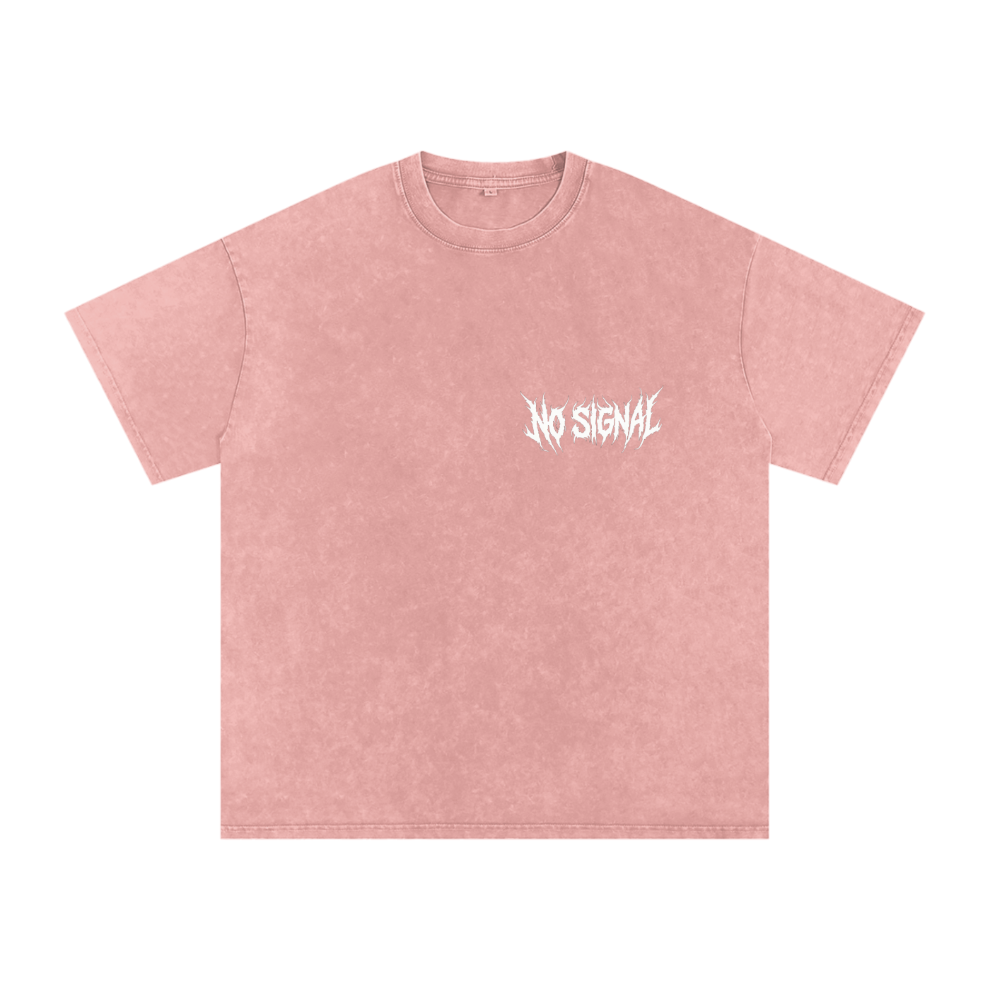 NO SIGNAL Snow Washed Oversized Cotton T-Shirt
