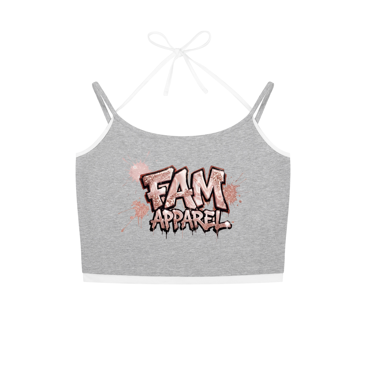 FAM Rose Gold Double Halter Tank Top