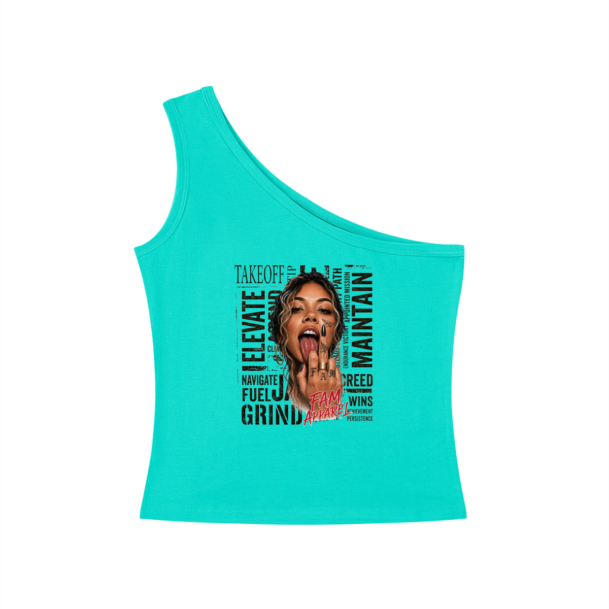 GIRL One-Shoulder Crop T-Shirt