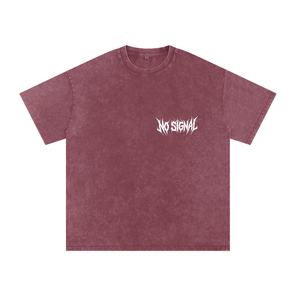 NO SIGNAL Snow Washed Oversized Cotton T-Shirt