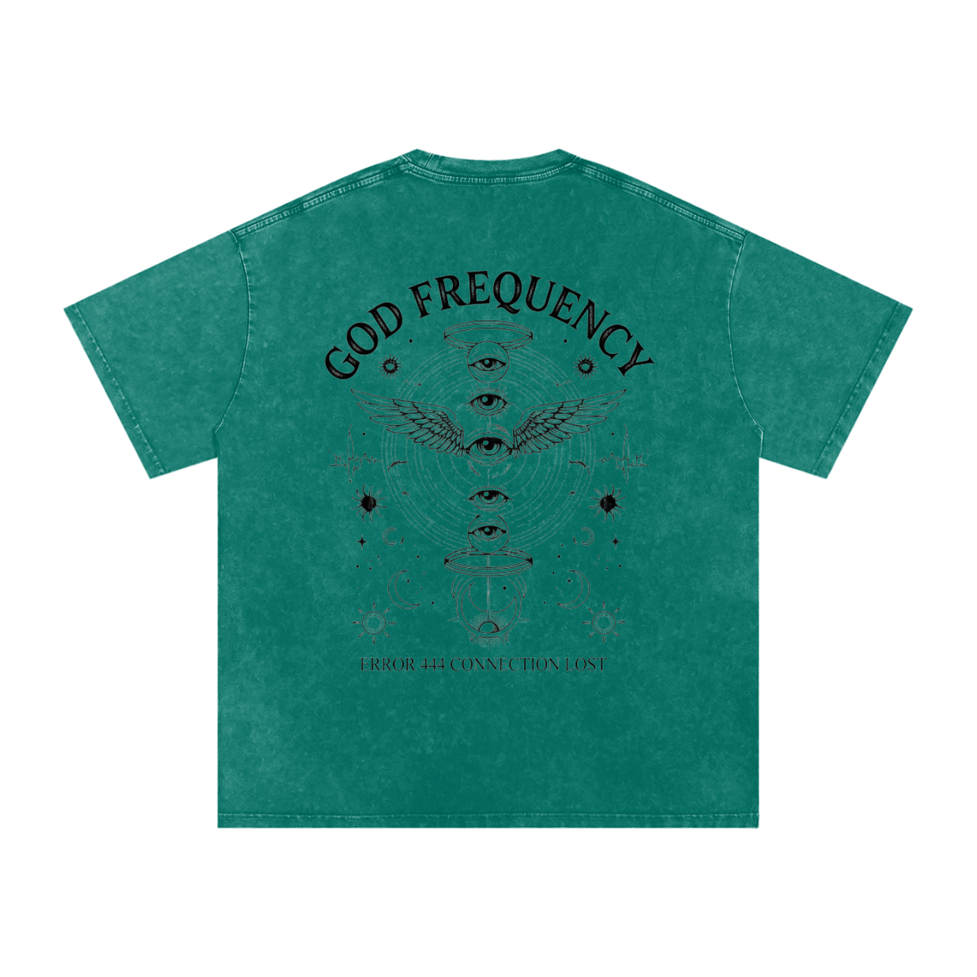 NO SIGNAL Snow Washed Oversized Cotton T-Shirt