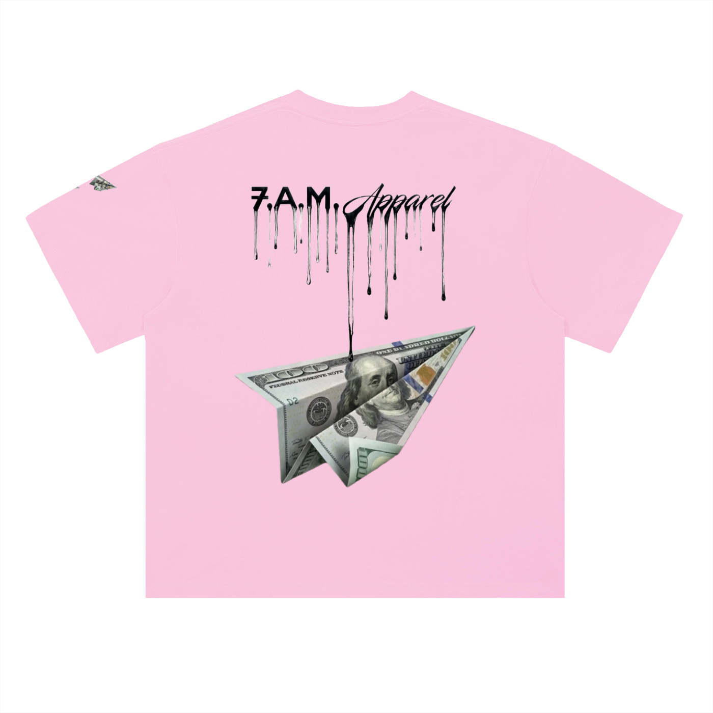 FAM MONEY PLANE Heavyweight Drop Cotton T-Shirt