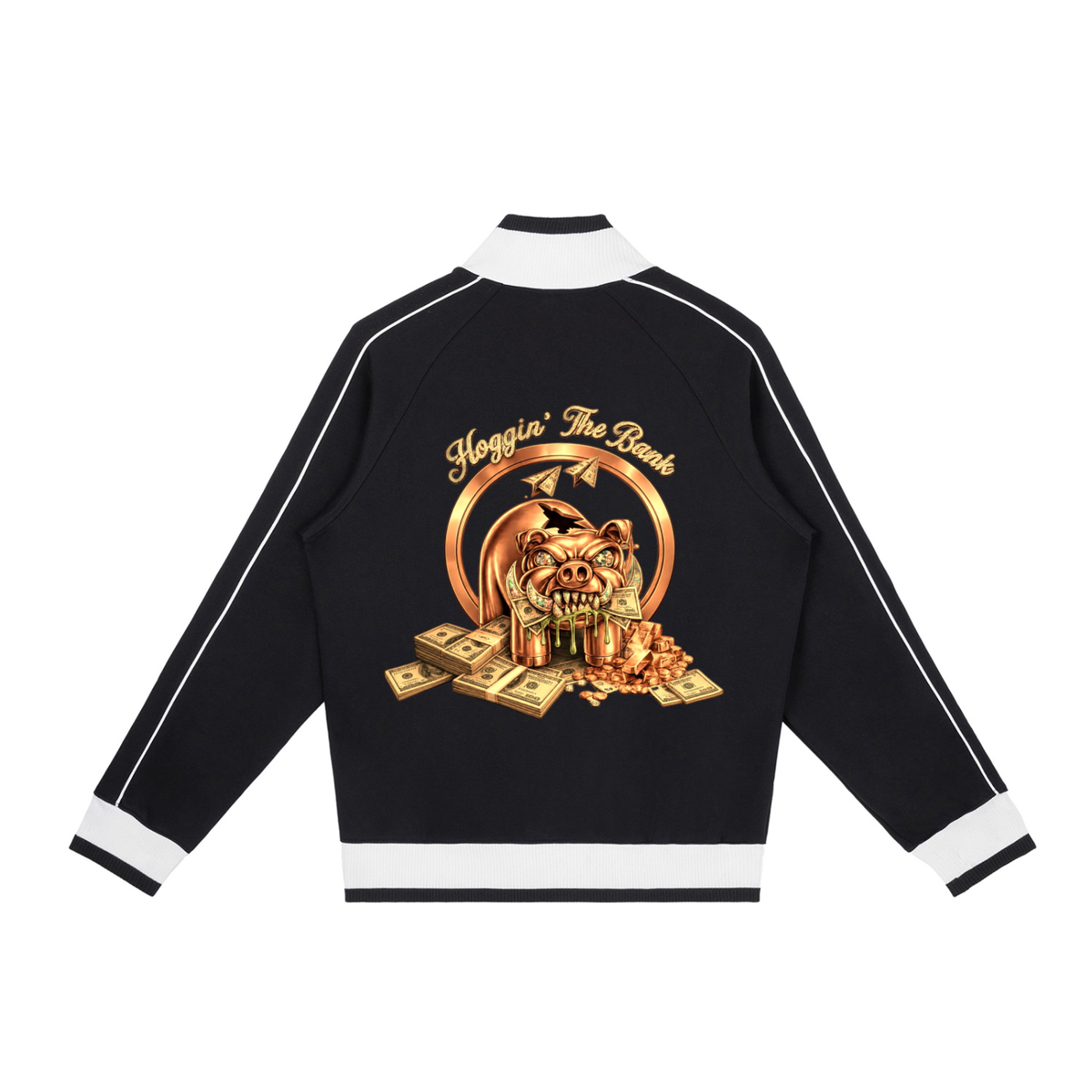 HOGGIN THE BANK Block Raglan Sleeve Zip Track Jacket
