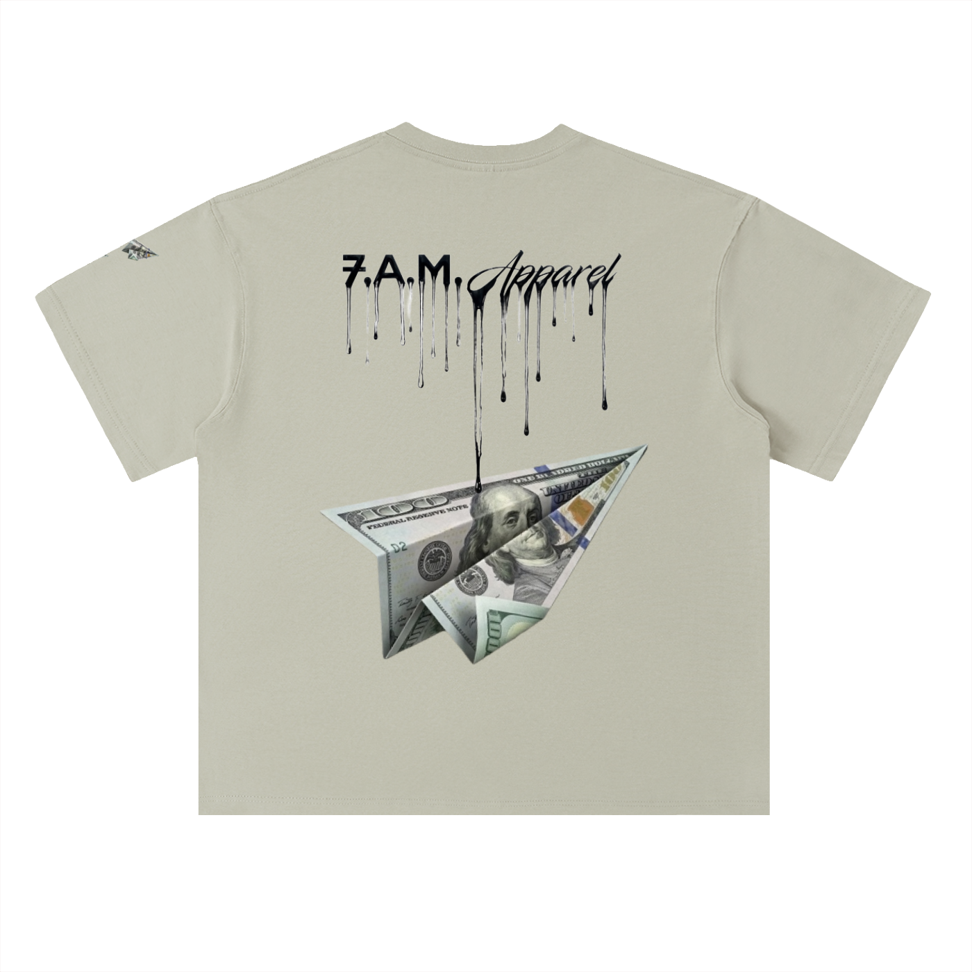 FAM MONEY PLANE Heavyweight Drop Cotton T-Shirt