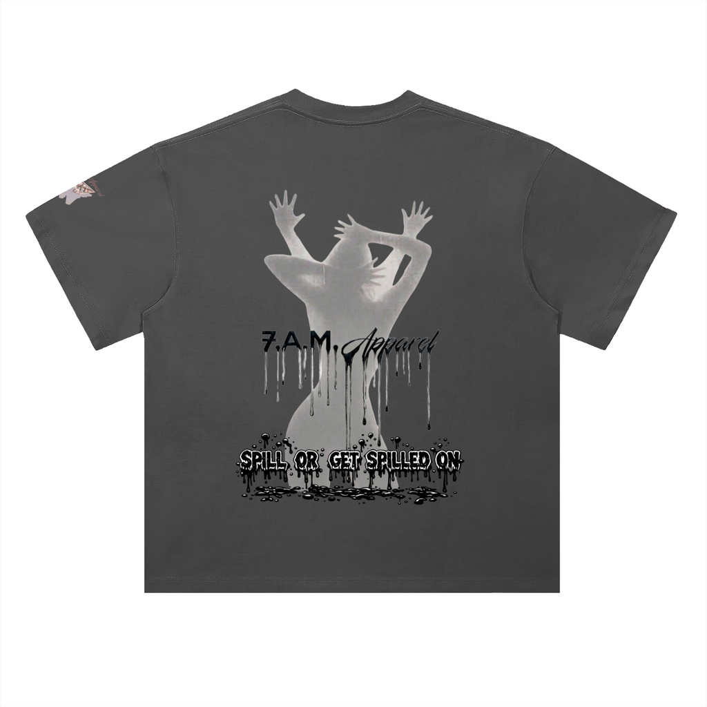 Spill Girl Heavyweight Drop Shoulder Cotton T-Shirt