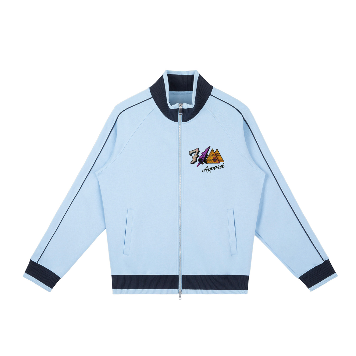 HOGGIN THE BANK Block Raglan Sleeve Zip Track Jacket