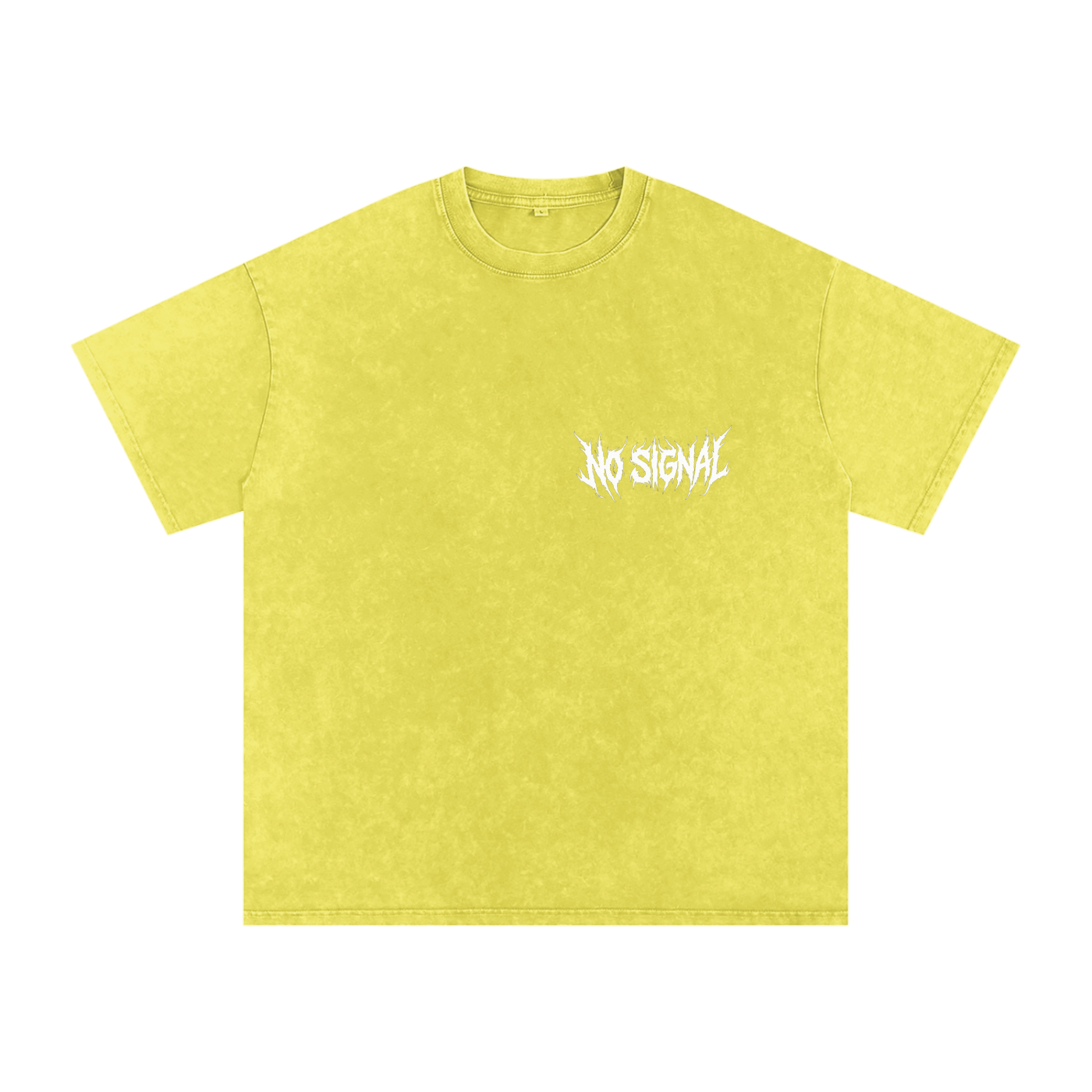 NO SIGNAL Snow Washed Oversized Cotton T-Shirt