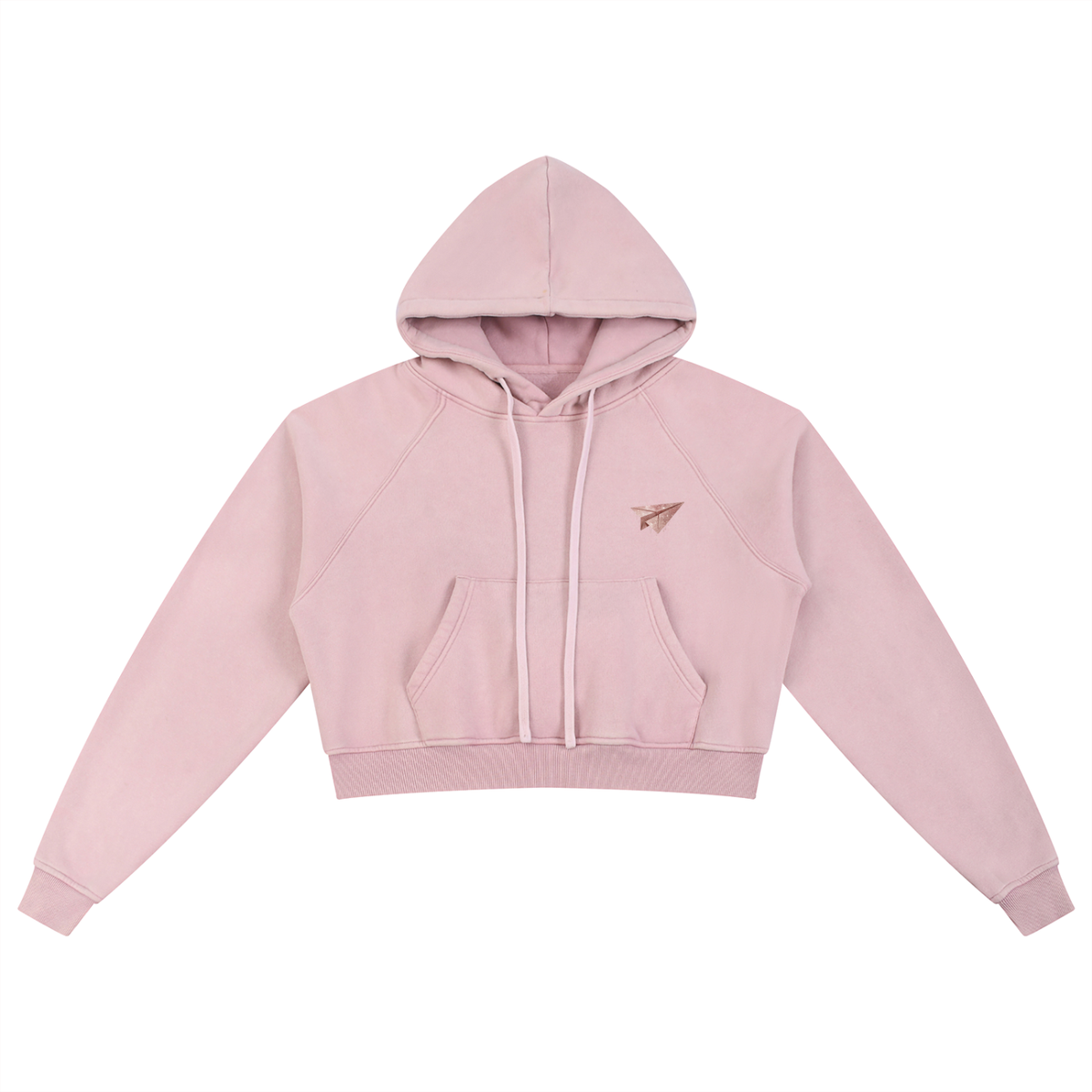 Rose Gold SPILL Cropped Hoodie