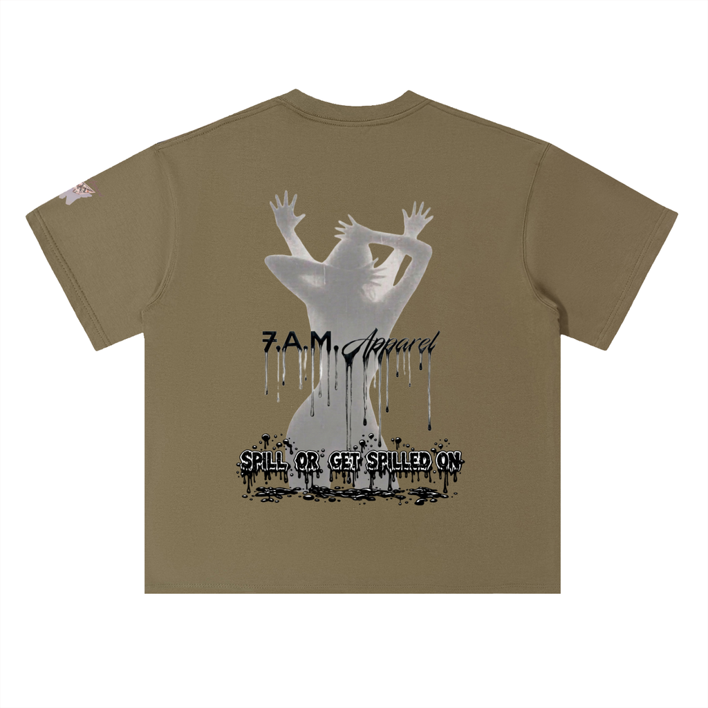 Spill Girl Heavyweight Drop Shoulder Cotton T-Shirt