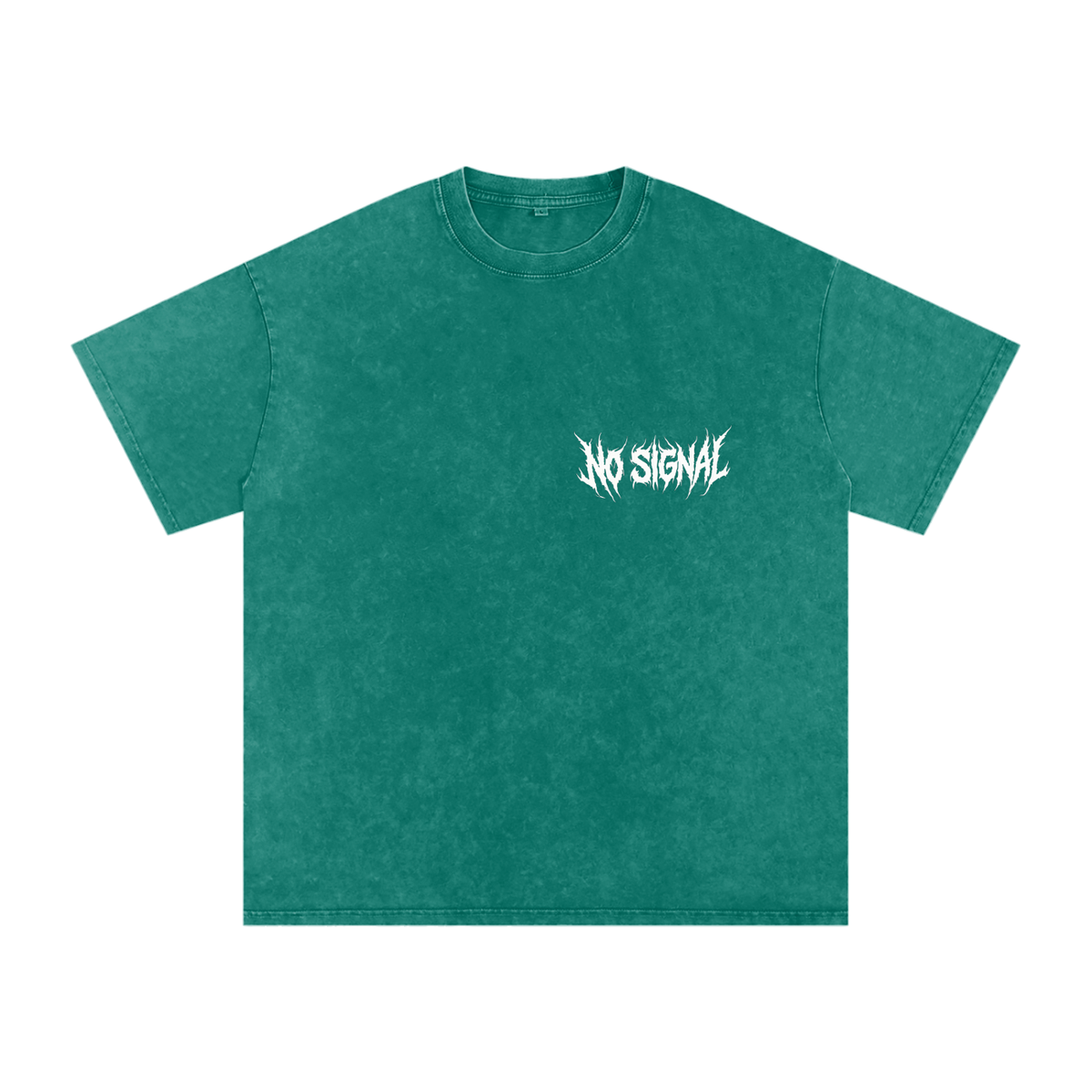 NO SIGNAL Snow Washed Oversized Cotton T-Shirt