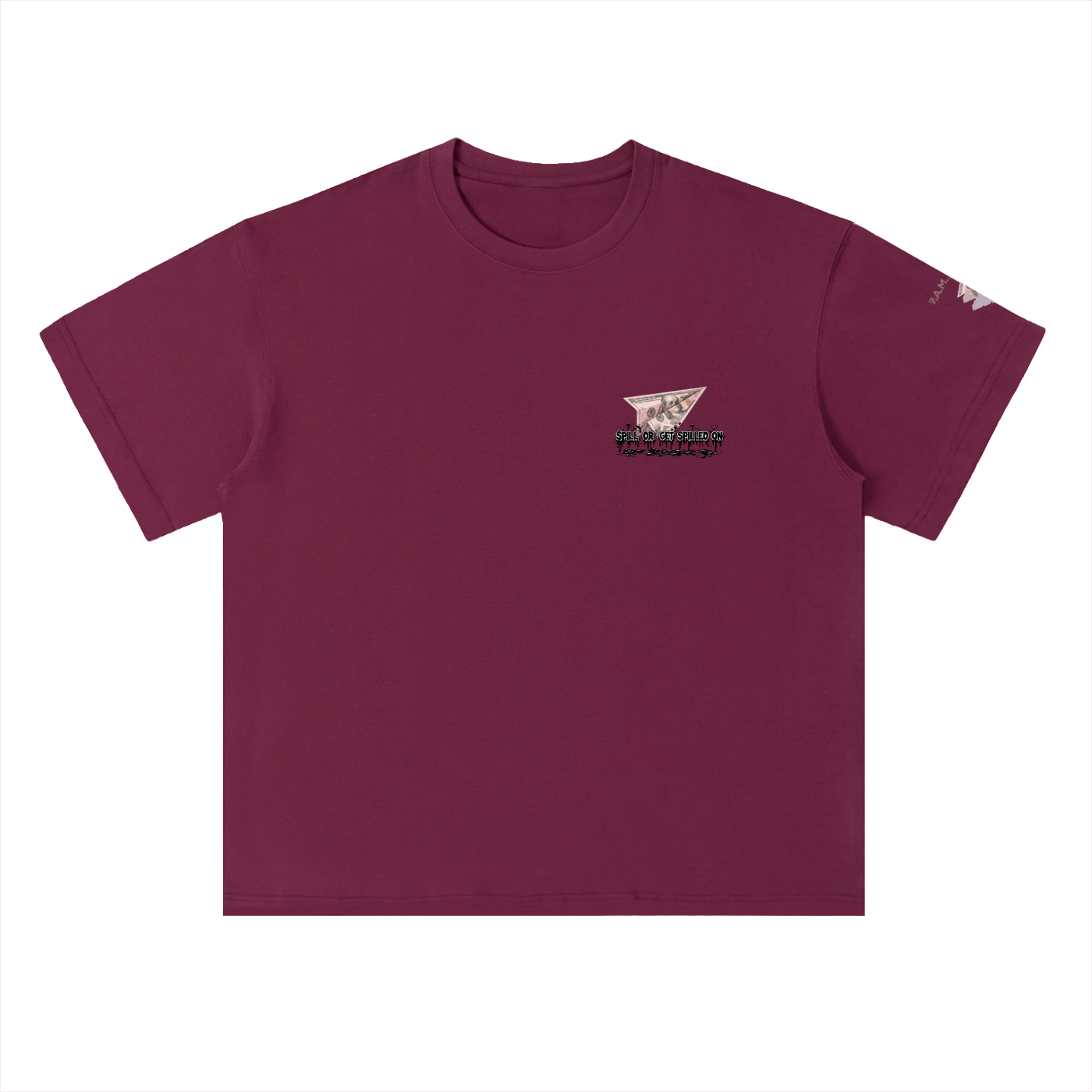 Spill Girl Heavyweight Drop Shoulder Cotton T-Shirt