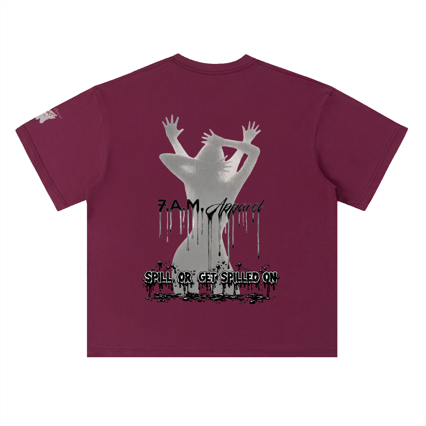 Spill Girl Heavyweight Drop Shoulder Cotton T-Shirt